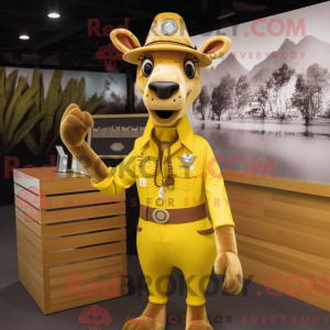 Lemon Yellow Okapi mascot...