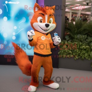 Orange Skunk Maskottchen...