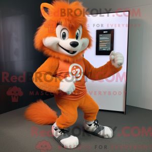 Orange Skunk Maskottchen...