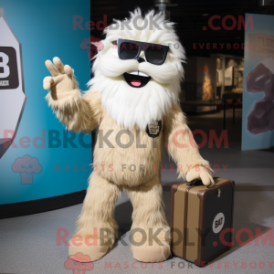 Tan Yeti mascot costume...