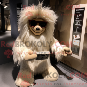 Tan Yeti Maskottchen Kostüm...