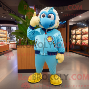 Sky Blue Baa mascot costume...