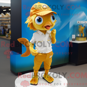 Guld Betta Fish maskot...