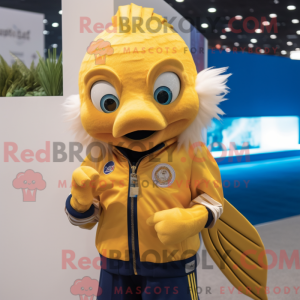 Gold Betta Fish mascot...