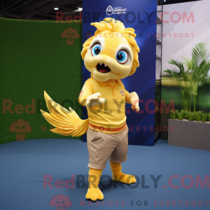 Gold Betta Fish mascot...