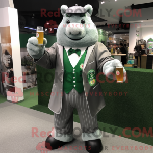 Gray Green Beer mascot...