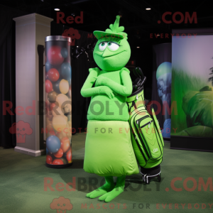 Lime Green Golf Bag maskot...