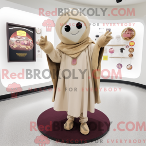 Beige blomme maskot kostume...