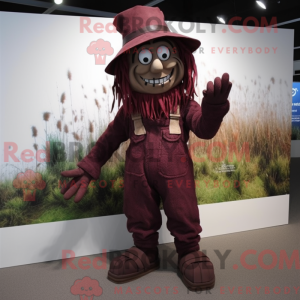 Maroon Scarecrow mascot...