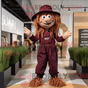 Maroon Scarecrow mascot...