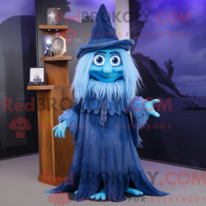 Blue Witch mascot costume...