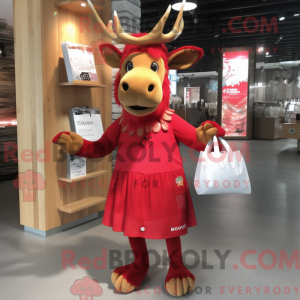 Red Moose maskot kostume...