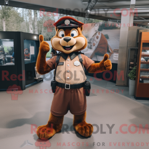 Rust Police Officer mascot...
