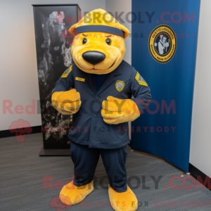 Yellow Navy Seal mascot...