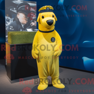 Yellow Navy Seal mascot...