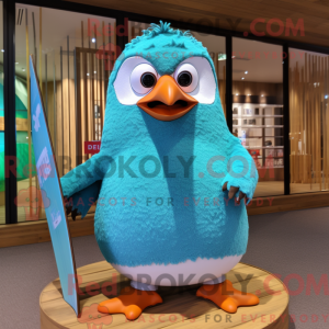 Turquoise Penguin mascot...