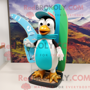 Turquoise Penguin mascot...