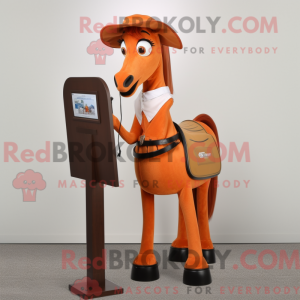 Orange Mare mascot costume...