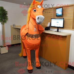 Orange Mare mascot costume...