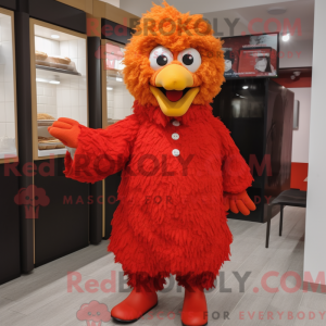 Red Fried Chicken mascot...