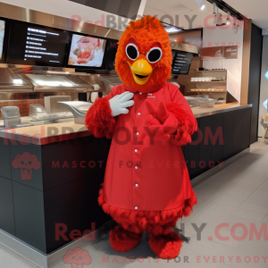 Red Fried Chicken mascot...