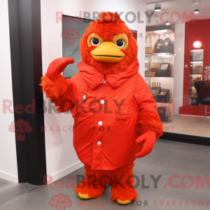 Red Fried Chicken mascot...