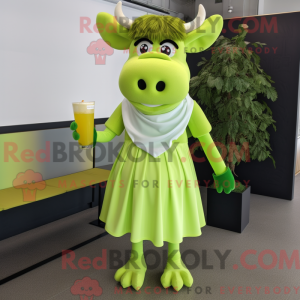 Postava maskota Lime Green...
