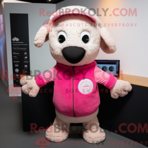 Pink Sheep maskot kostume...