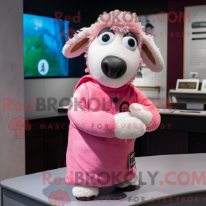 Pink Sheep maskot kostume...