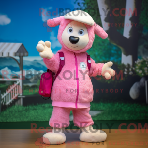 Pink Sheep maskot kostume...