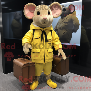 Gul rotte maskot kostume...