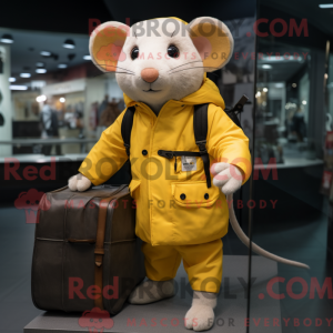 Gul rotte maskot kostume...