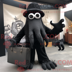 Black Kraken mascot costume...