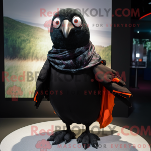 Black Quail mascot costume...