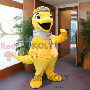 Yellow Dolphin mascot...