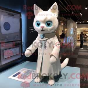 White Cat mascot costume...
