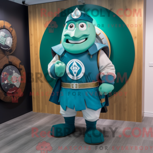 Teal Celtic Shield mascot...