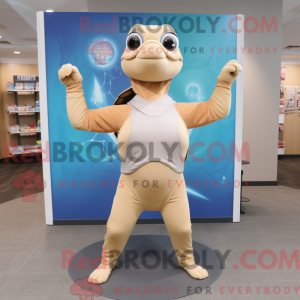 Tan Sea Turtle mascot...