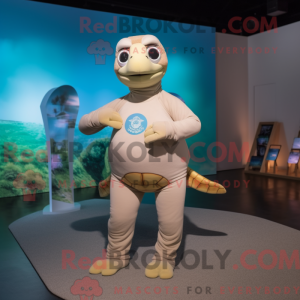 Tan Sea Turtle mascot...