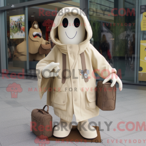 Tan Ghost mascot costume...