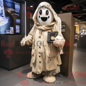 Tan Ghost mascot costume...