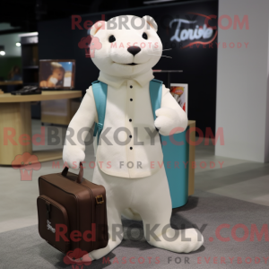White Otter maskot kostume...