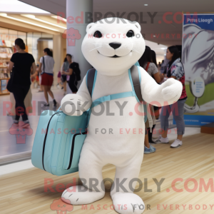 White Otter mascot costume...