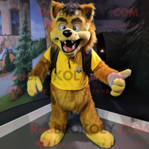 Yellow Werewolf mascot...