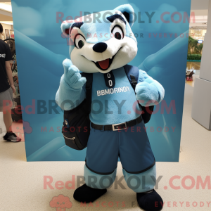 Sky Blue Badger mascot...