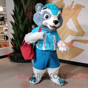 Sky Blue Badger mascot...