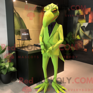 Limegrøn Pterodactyl maskot...