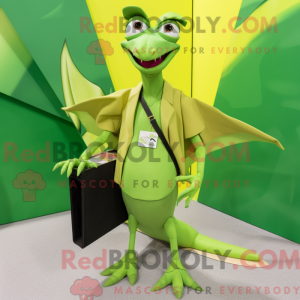 Limegrønn Pterodactyl...