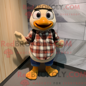 Tan Penguin mascot costume...