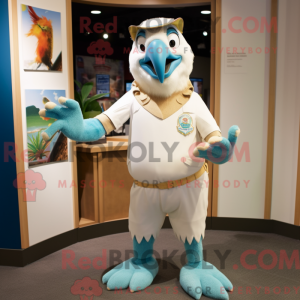 Cream Macaw mascot costume...